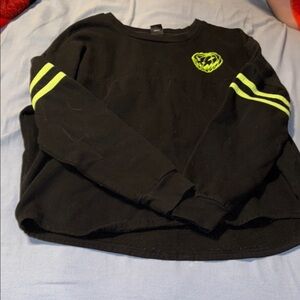 Black Kids Shirt with Neon Green Accents